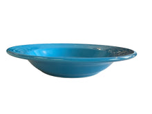 Load image into Gallery viewer, Fiesta Retired Peacock Rim Soup Bowl 9"