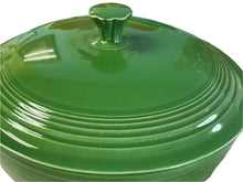 Load image into Gallery viewer, Vintage Fiesta Medium Green Covered Casserole Dish Htf