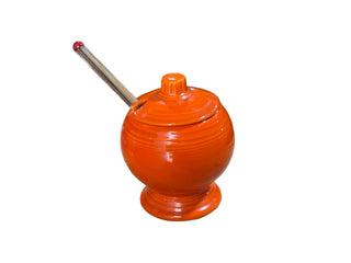 Vintage Fiesta RED Mustard Jar
