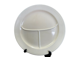 Vintage Fiesta 11.5" Divided Plate Ivory  Compartment Plate