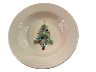 Fiesta Christmas Tree  9" Rim Bowl Ivory
