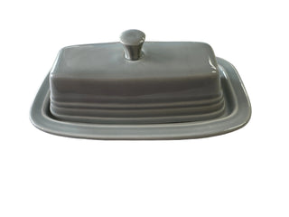 Fiesta Retired Gray Butter Dish Covered
