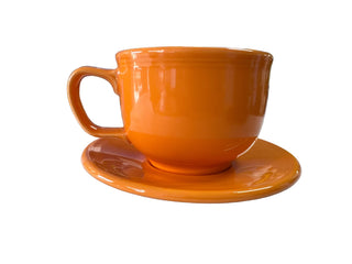 Fiesta Retired Tangerine Jumbo Mug &  Saucer