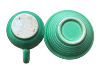 Load image into Gallery viewer, Vintage Harlequin Light Green Toy Creamer &amp; Nut Cup  HTF
