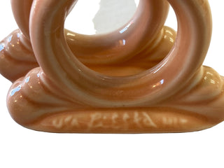 Fiesta Ceramic Pair of Napkin Ring Apricot