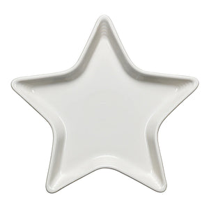 WHITE Fiesta Fiestaware Christmas STAR Plate Tray 1st Quality
