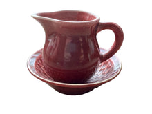 Load image into Gallery viewer, Vintage Harlequin Burgundy Toy Creamer &amp; Nut Cup
