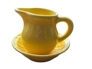 Vintage Harlequin Yellow Toy Creamer & Nut Cup