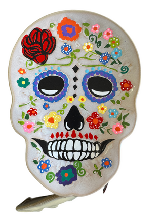 Fiesta Hand Painted SKULL PLATE  By Patricia Degraw