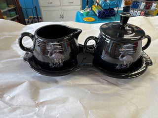 Fiesta Moon Over Miami Cream & Sugar Tray Set China Specialties