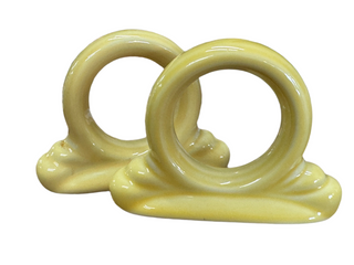Fiesta Ceramic Pair of Napkin Ring Yellow