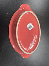 Load image into Gallery viewer, Fiesta Large  Oval Tab Handle Casserole Flamingo

