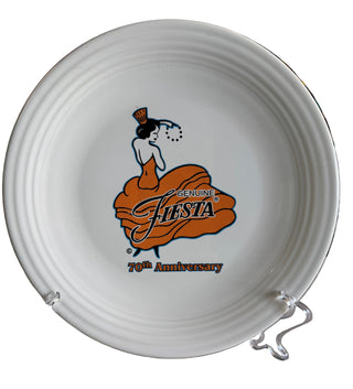 Genuine Fiesta 70th Anniversary Dancing Lady Adverting Chop Plate