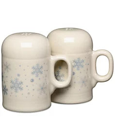 Fiesta Linen Snowflakes Rangetop Large Salt & Pepper Shakers Macy's Exclusive