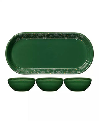 Fiesta Jade Snowflakes 4-Piece Condiment Set Macy's Exclusive