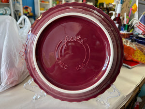 Fiesta Deep Dish Pie Baker Claret Retired Color