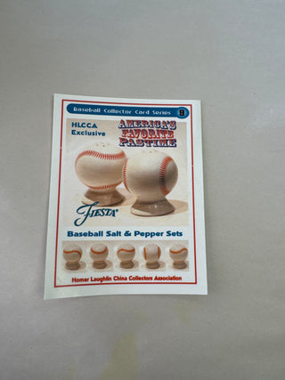 Fiesta 2003 HLCCA EXCLUSIVE Baseball Salt & Pepper Shaker Set INCLUDES Baseball card