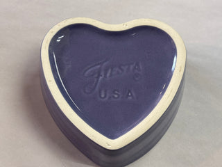 Fiesta Retired 7 OZ Heart Shaped Ramekin 4 1/2 Inch Lavender