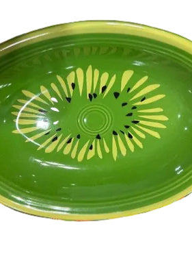 FIESTA ware KIWI Green DEEP DISH OVAL Bowl Serving Betty Crocker HTF