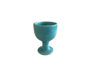Vintage Harlequin Turquoise Single Egg Cup