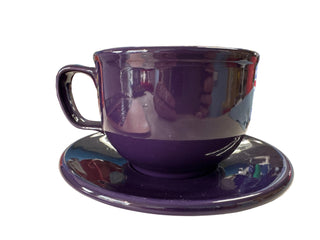 Fiesta Plum Jumbo Mug & Saucer Retired Color