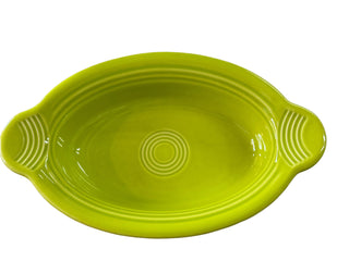 Fiesta Large  Oval Tab Handle Casserole Lemongrass