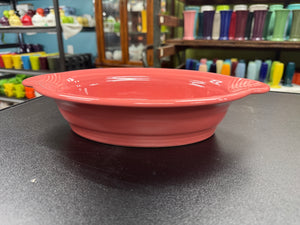 Fiesta Large  Oval Tab Handle Casserole Flamingo