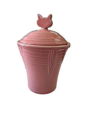 Fiesta Peony Cake Pedestal Cat Treat Jar