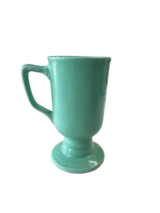 HOMER LAUGHLIN RETIRED SEAMIST IRISH COFFEE FOOTED MUG~FIESTA~RARE
