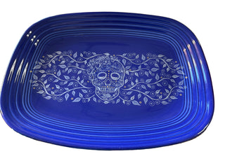 Fiesta Skull n Vines On Twilight Rectangular Platter
