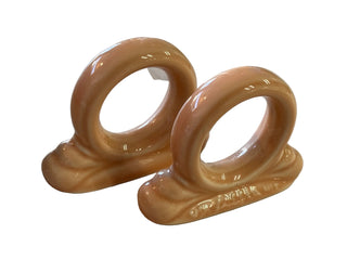 Fiesta Ceramic Pair of Napkin Ring Apricot