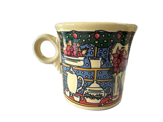 Fiesta HLC Exclusive Christmas Window Ring Handled  Yellow Mug