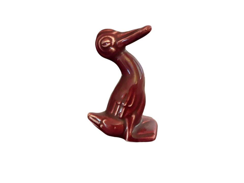 Vintage Fiesta Harlequin Maroon  Duck