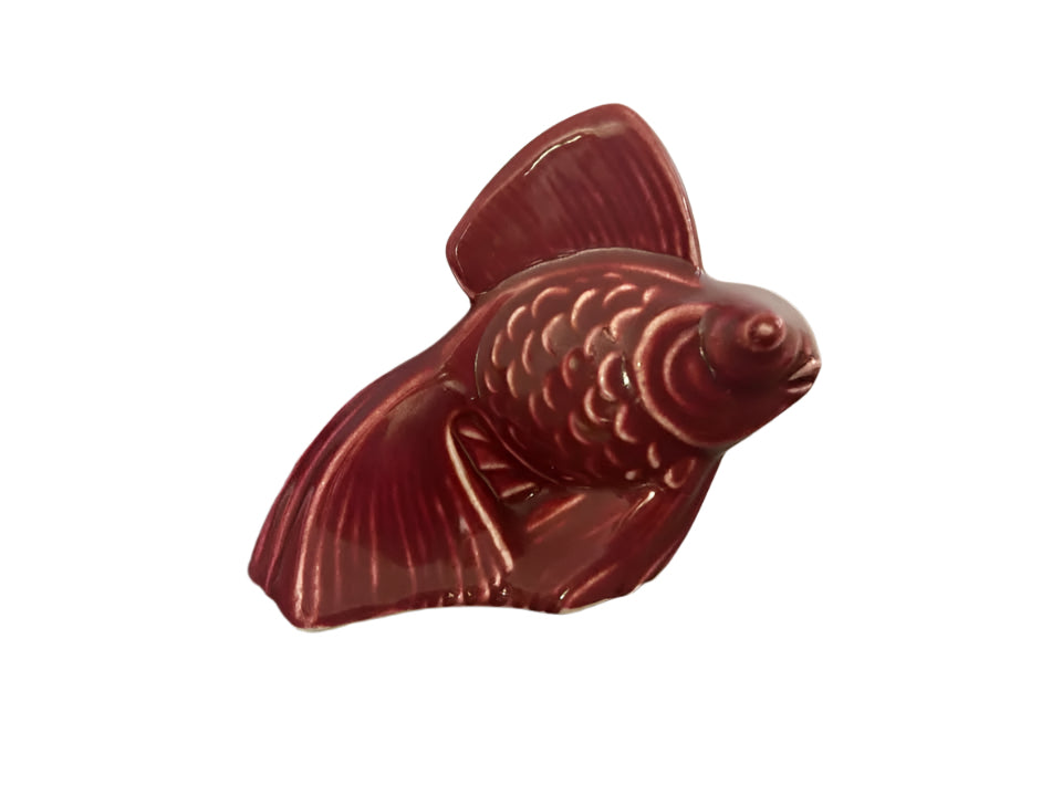Vintage Fiesta Homer Laughlin  Harlequin Maroon Fish