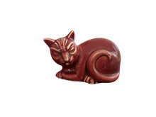 Load image into Gallery viewer, Vintage Fiesta Homer Laughlin  Harlequin Maroon Cat
