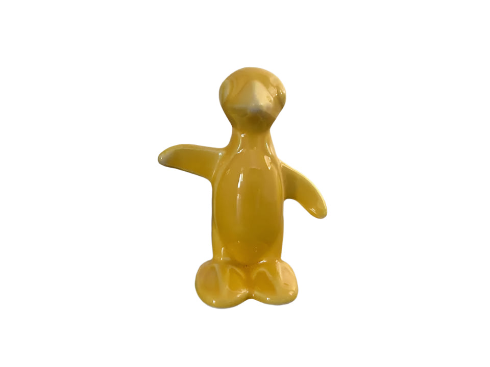 Vintage Fiesta Homer Laughlin Harlequin Yellow Penguin Figurine