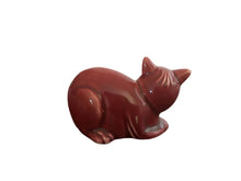 Load image into Gallery viewer, Vintage Fiesta Homer Laughlin  Harlequin Maroon Cat
