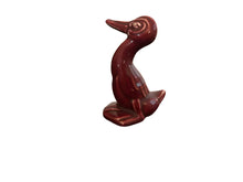 Load image into Gallery viewer, Vintage Fiesta Harlequin Maroon  Duck
