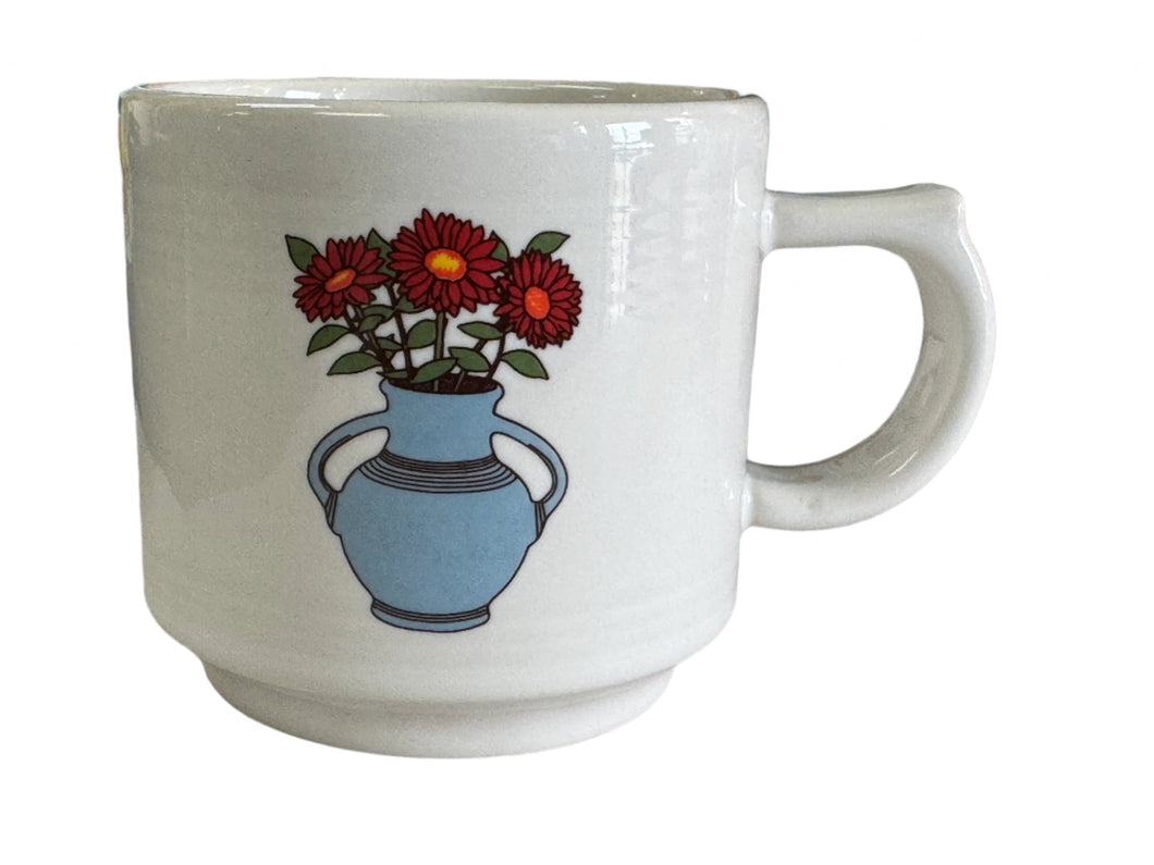 Fiesta Replacements Stackable Mug Periwinkle Milli Vase w Flowers