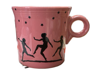 Fiesta  Mega China Mystique Dancing Nymphs Rose  Ring Handled Mug