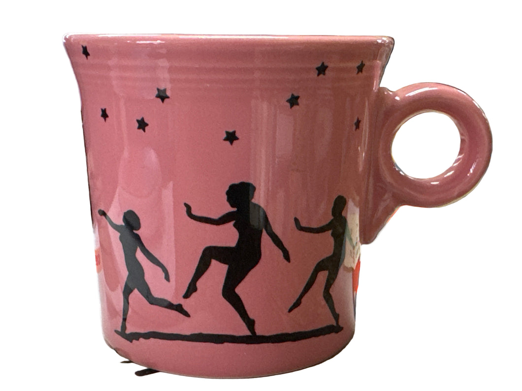 Fiesta  Mega China Mystique Dancing Nymphs Rose  Ring Handled Mug