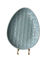 Load image into Gallery viewer, Embossed Basket  Weave Egg Plate 18 Inch Sky.  NEW
