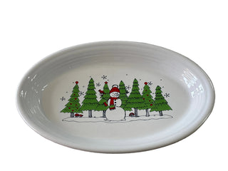 Fiesta Snowman and Trees Large Platter