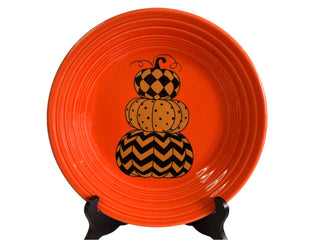 Fiesta Geo Pumpkin Luncheon Plate Halloween