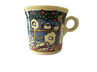 Fiesta HLC Exclusive Christmas Window Ring Handled  Yellow Mug