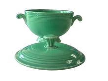 Load image into Gallery viewer, Vintage Flat Bottom Original Green Covered Onion Soup
