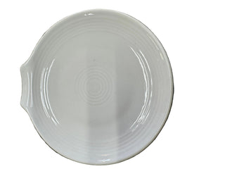 Fiesta Extra Large Spoon Rest 7" White. (Hand selected tent sale item)