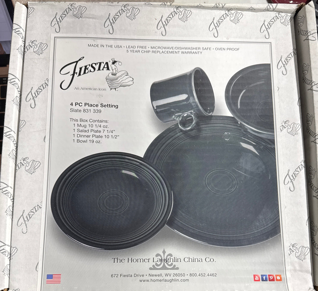 Fiesta 4pc Place Setting Slate