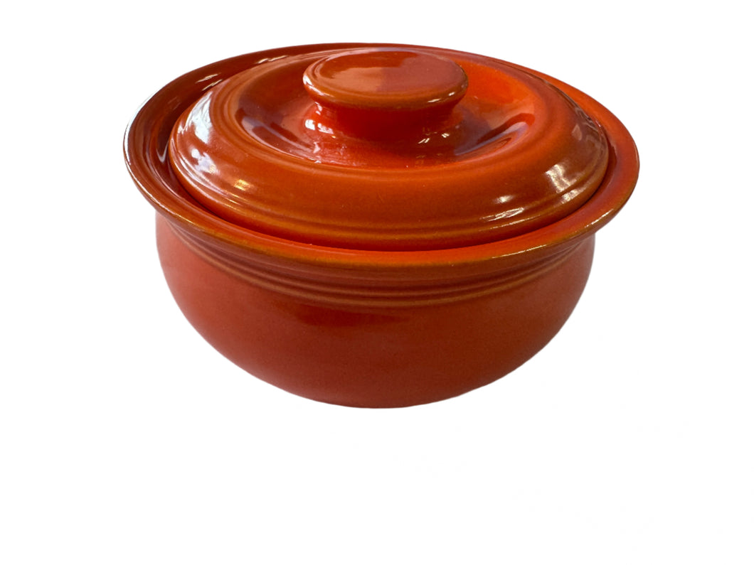 Vintage  Fiesta Kitchen Kraft RED Individual Casserole & Lid Exc