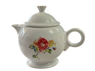 Floral Bouquet White Teapot Retired style